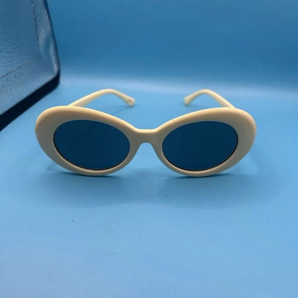 Kurt Cobain Clout Style White Sunglasses Grunge Hippie Style